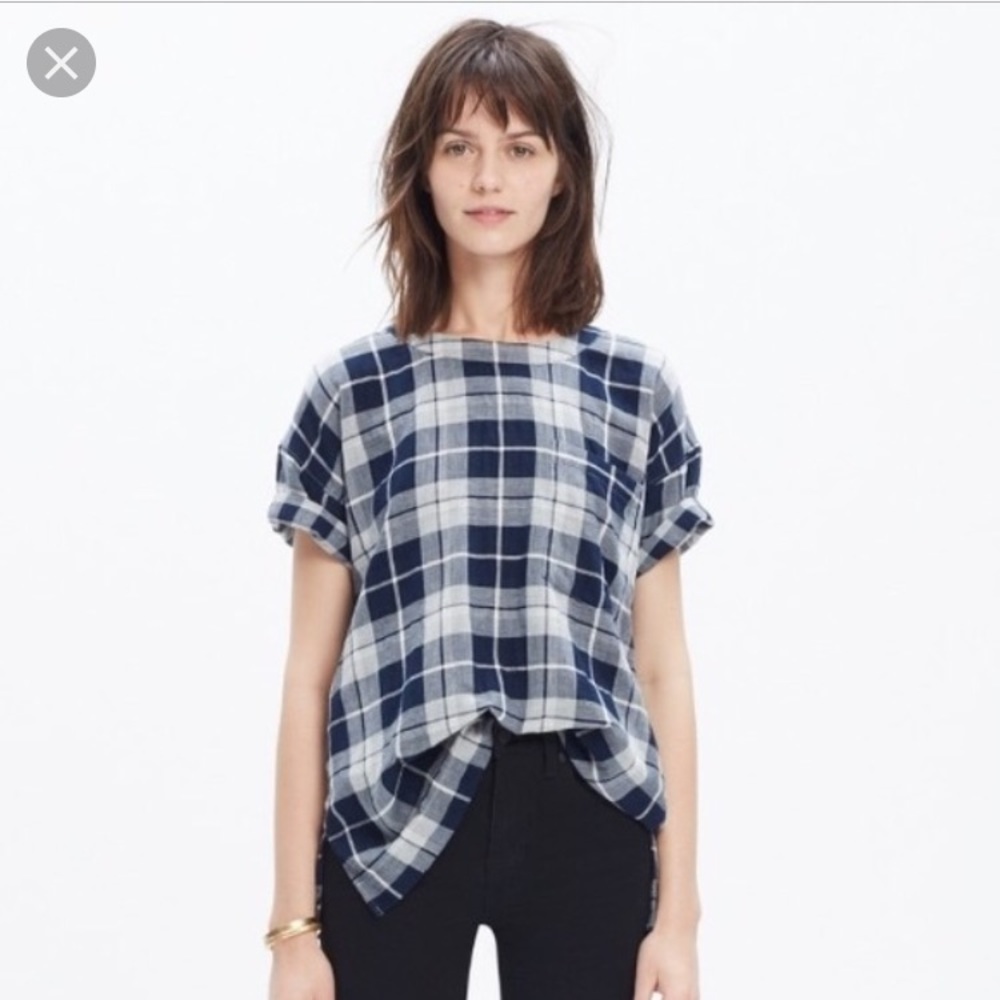 Madewell Plaid T-Shirt